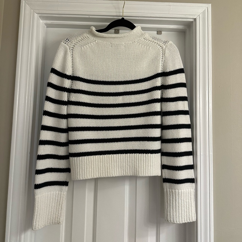 J Crew Heritage cotton Rollneck sweater in stripe, NWOT - Picture 10 of 12